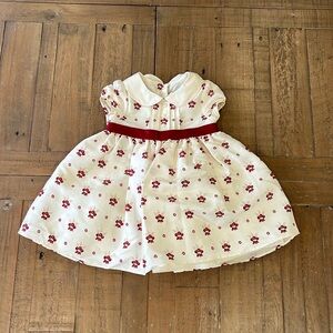 Janie and jack silk holiday floral dress nwot